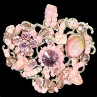 💖 Glitzernder Vintage Herzanhänger mit Rosa Charme 🩷