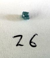 Schöner blauer Rohdiamant, ca. 4 mm
