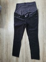 schwarze Manchester Schwangerschaftshose 44