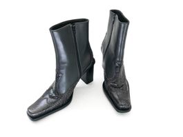 Absatz Stiefel m. Schlangen Leder 39 NEU