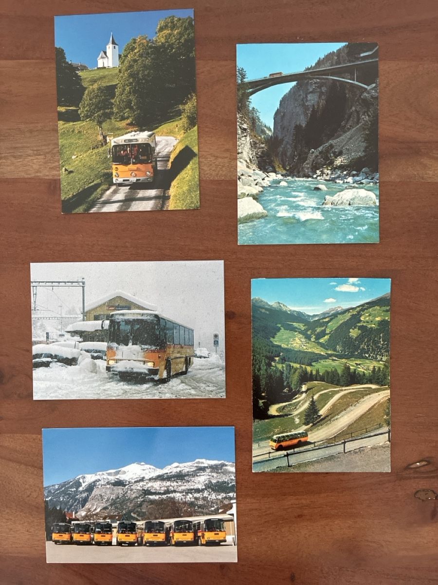 Cartes postales: 10 Ansichtskarten Schweiz von Postautos in GR – D'occasion à Oftringen par Cla.vD.74