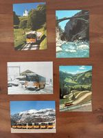 10 Ansichtskarten Schweiz von Postautos in GR