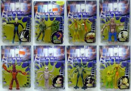 MEN IN BLACK THE MOVIE 8 ACTION FIGURE SET GALOOB USA 1997
