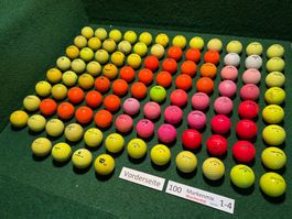 100 gebrauchte Golfbälle (sehr schön bis mässig) Set 021