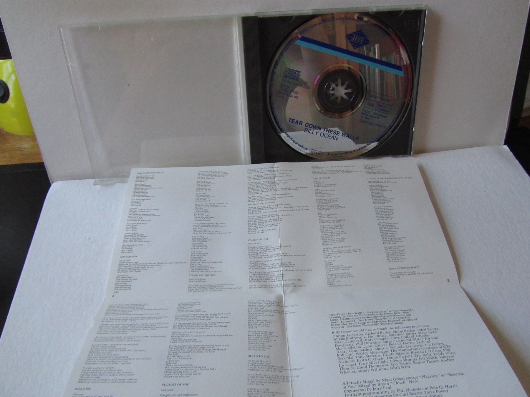 CD: Billy Ocean, CD, tear down these walls – Usato da Weiningen ZH venduto da dietsch57 4