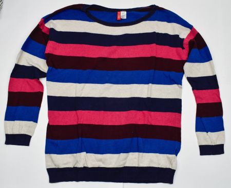 leichter Baumwollpullover bunt gestreift Damen Divided H&M