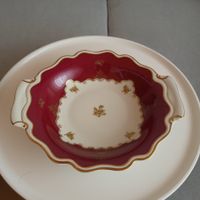 Weimar Porzellan/Albert Hans "Sybille" Schalle gold und rot