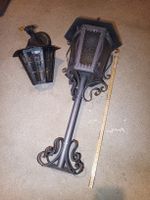 1x Stand (ca 80cm) & 1x Wandlampe in Laternenform aus Metall