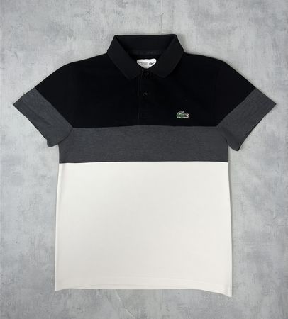 Polo Lacoste Sport Tricolore Noir Gris Blanc - Taille XS #29
