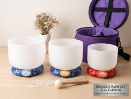 Kristallklangschalen-Set C-Dur (C-E-G), 4. Oktave – 3-teilig