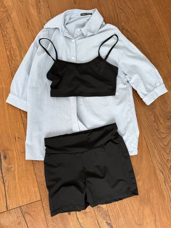 NEU 3-teiliges Set aus Hemd/Bluse, Top & Shorts, Gr. S
