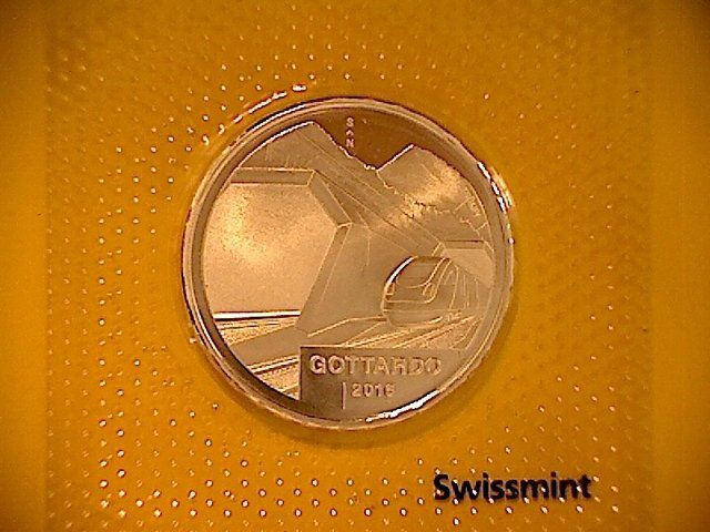 Tutti le monete: Gedenkmünze 20 Fr. - Gottardo - 2016 – Nuovo e nell'imballaggio originale da Buchs AG venduto da Ged8