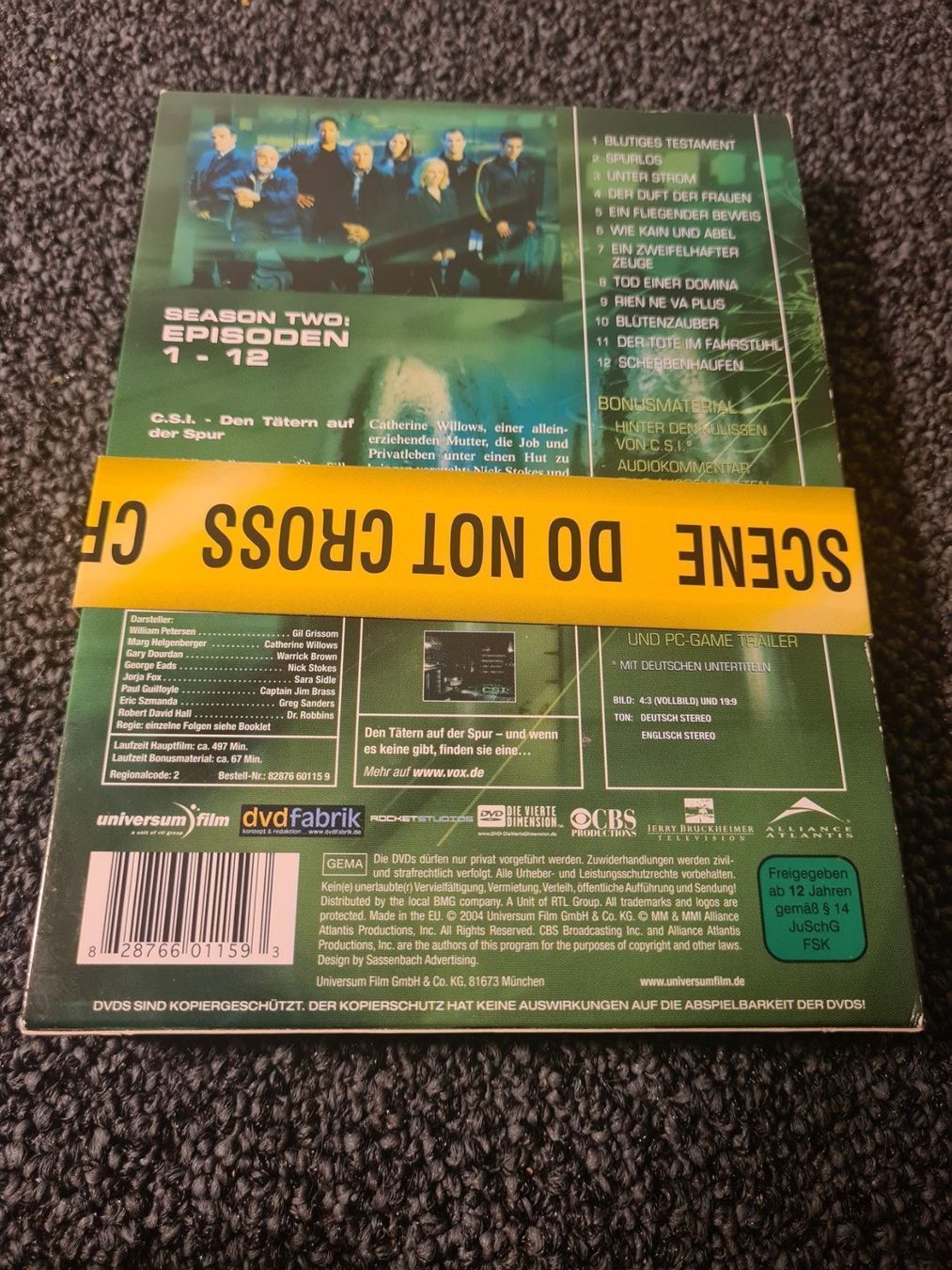 Tutti i DVDs: CSI STAFFEL 2 EPISODE 1-12 – Usato da Ruswil venduto da jan_bxl5 1