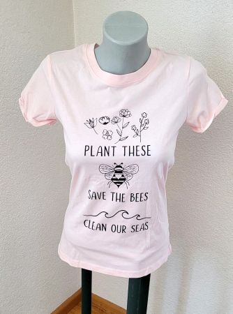 T-Shirt rosa SAVE THE BEES NEU Gr. XS