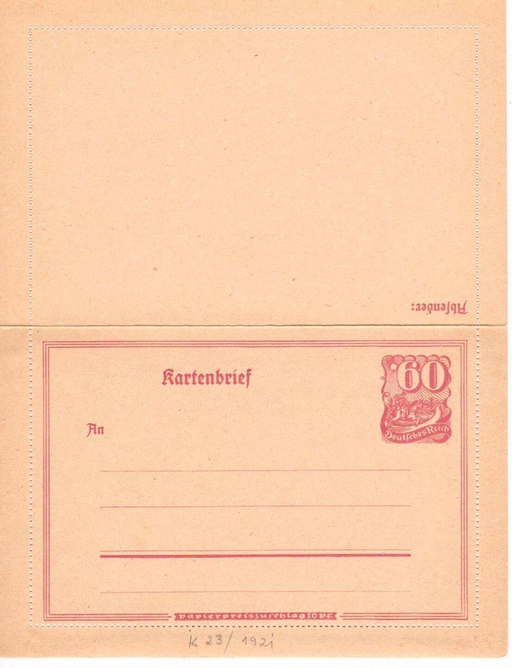 Tutti i francobolli: Kartenbrief deutsches Reich – Usato da Wolhusen venduto da Curver9