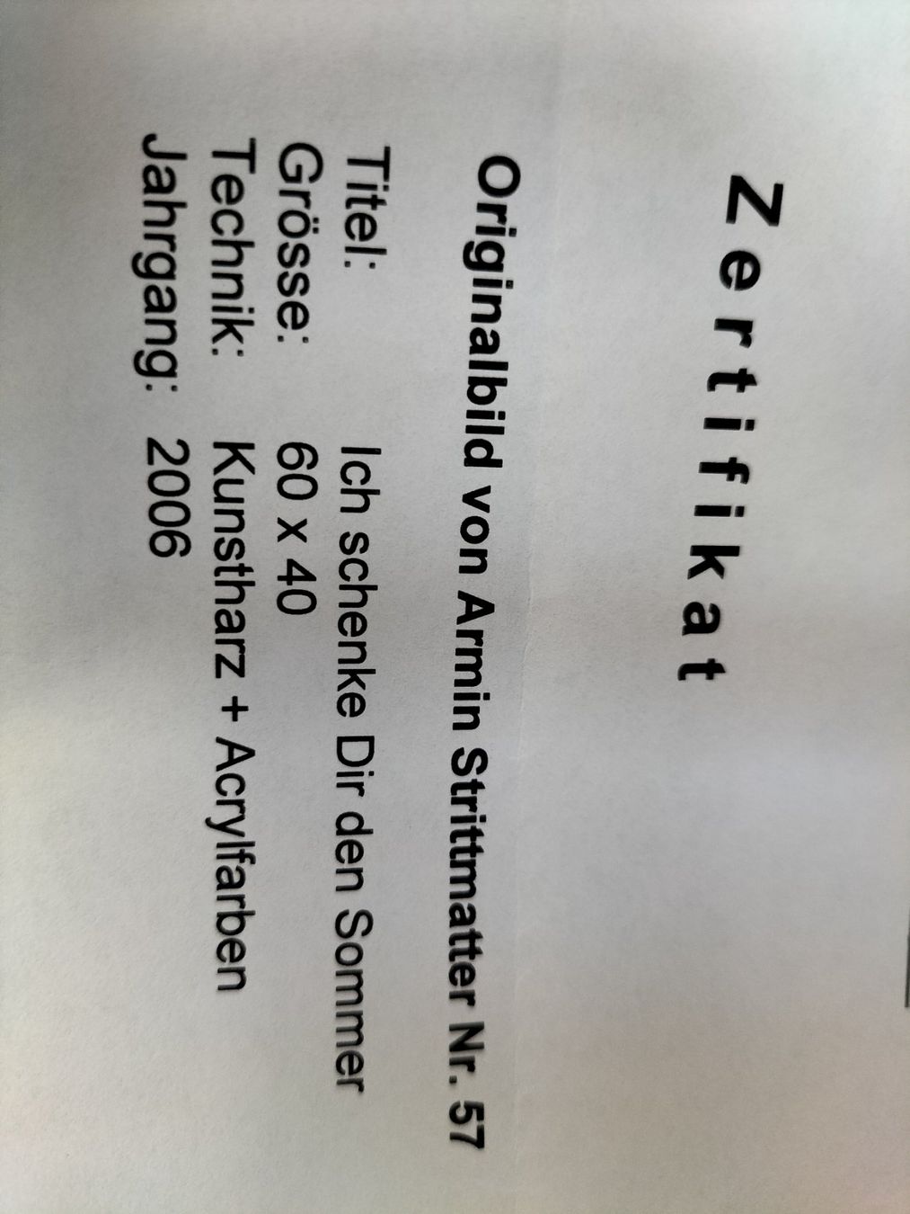 Dipinti: Original Armin Strittmatter - Ich schenke dir den Sommer – Usato da Bleienbach venduto da mogig 1