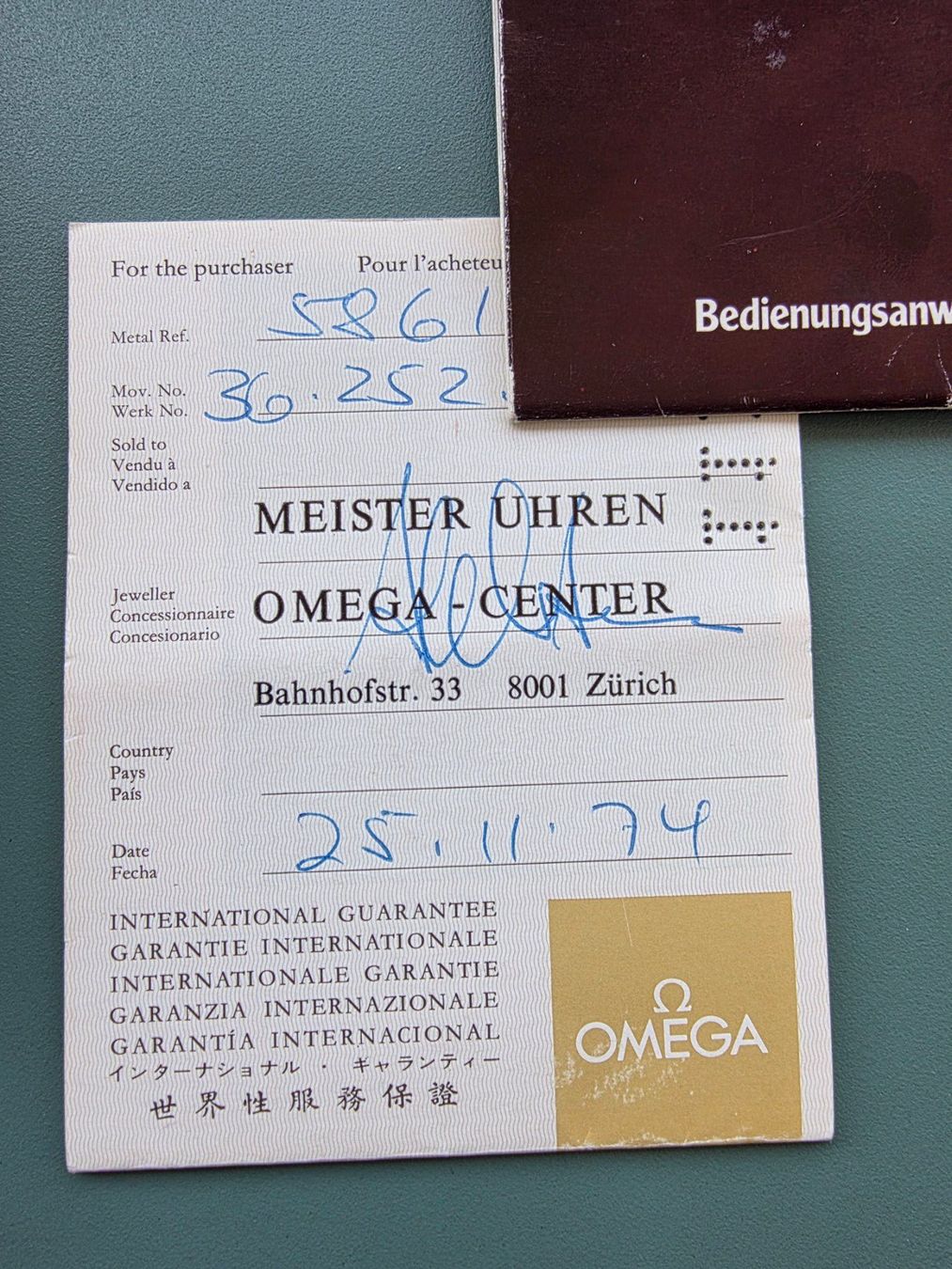 Omega Orologi: 1974 Omega Speedmaster 125 – Usato da Zürich venduto da LL94 7