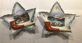 2 Stück originelle Aschenbecher mit Souvenir Motiven