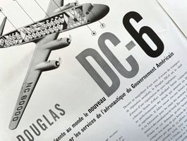Douglas Flugzeuge - 4 alte Werbungen / Réclames 1947/52