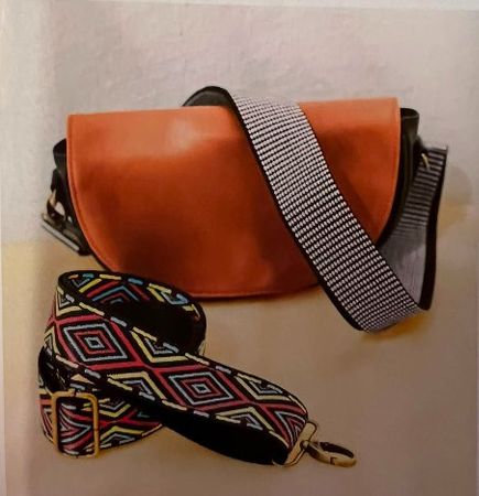 NEUE Crossbody-Bag braun-schwarz & 2 Schultergurte - 260515