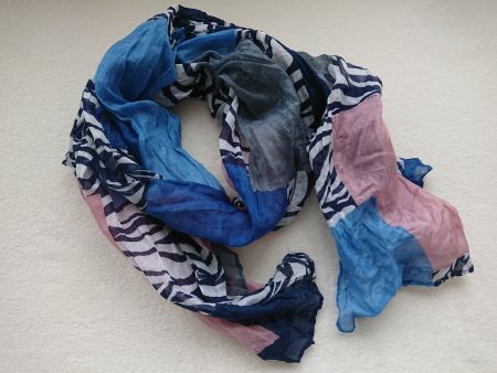 Damen Schal ca. 50cm x 160cm Blau 100% Polyester