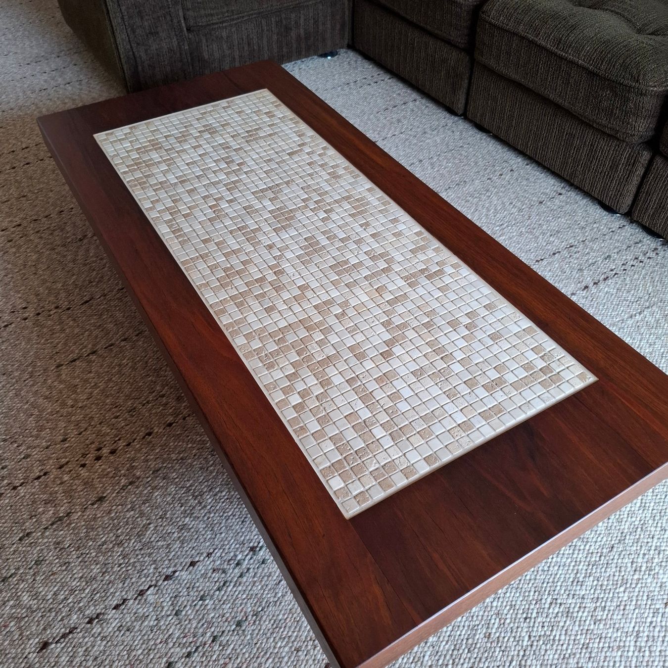 Tavoli: Table basse vintage en teak travertin Denmark – Usato da Neuchâtel venduto da Rochawood 2