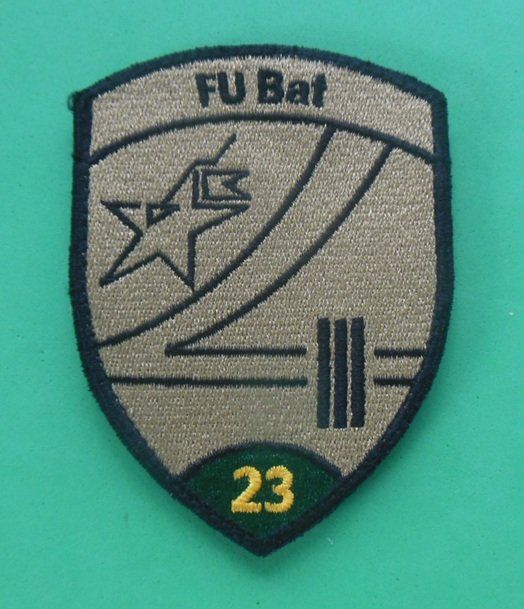 Schweizer Armee Placchette & Badge: FU Bat 23 - Grün – Usato da Zwillikon venduto da Boban69