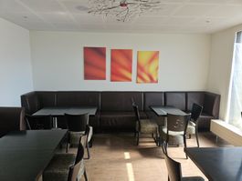 Lounge Sofa Polstermöbel Gastro Café Echtleder 10-teilig