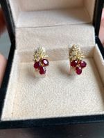 Rubin Ohrringe/Ohrstecker 18k Diamanten