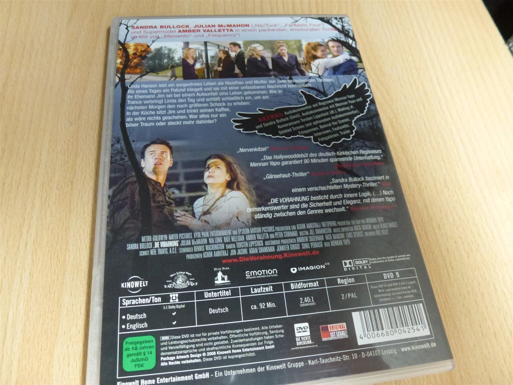 Tutti i DVDs: Die Vorahnung – Usato da Hombrechtikon venduto da Maloev17 1