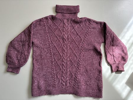 Promod winter roll neck pink knitted sweater. Size Large