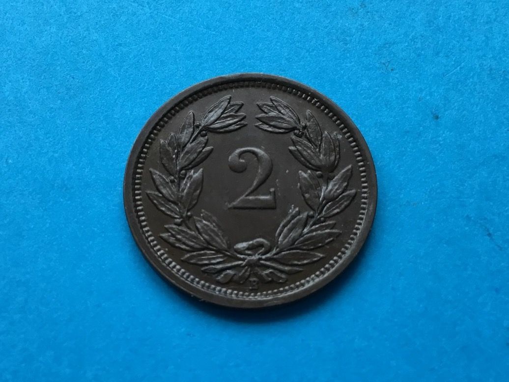 Tutti le monete: 2 Rappen 1925 Unzirkuliert – Nuovo (secondo la descrizione) da St. Margrethen SG venduto da alfapeugeot10 2