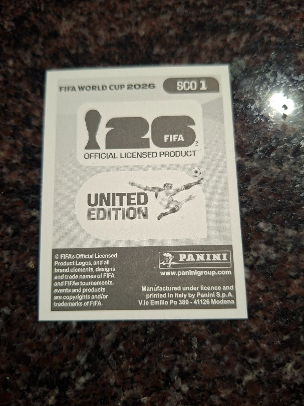 Panini Carte collezionabili: Panini FIFA 2026 Sticker SCO 1 – Nuovo (secondo la descrizione) da Erlinsbach venduto da pfunky 1