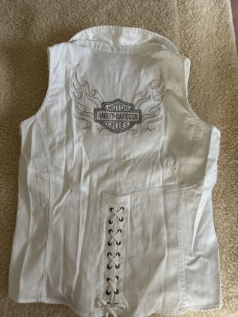Harley-Davidson Weste, weiss, Grösse L, Top Zustand!