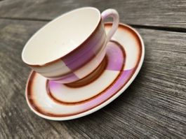 Porzellan: Tasse mit Untertasse-Set 2-tlg.