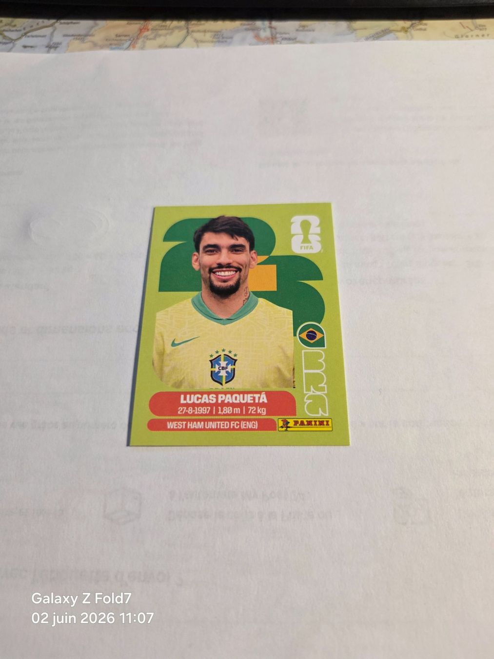 Panini Carte collezionabili: Panini  2026 LUCAS PAQUETA BRA 9 – Nuovo (secondo la descrizione) da Grand-Lancy venduto da Seo67