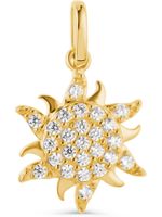 Anhänger 375er Gelbgold 25 Zirkonia, mit Kette vergoldet