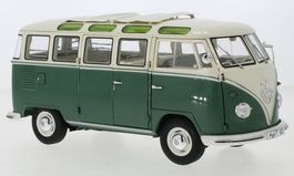 VW T1b Samba Bus 1960-1963 dunkelgrün / creme   1:18