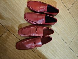 2x new gucci rot Leder schuhe