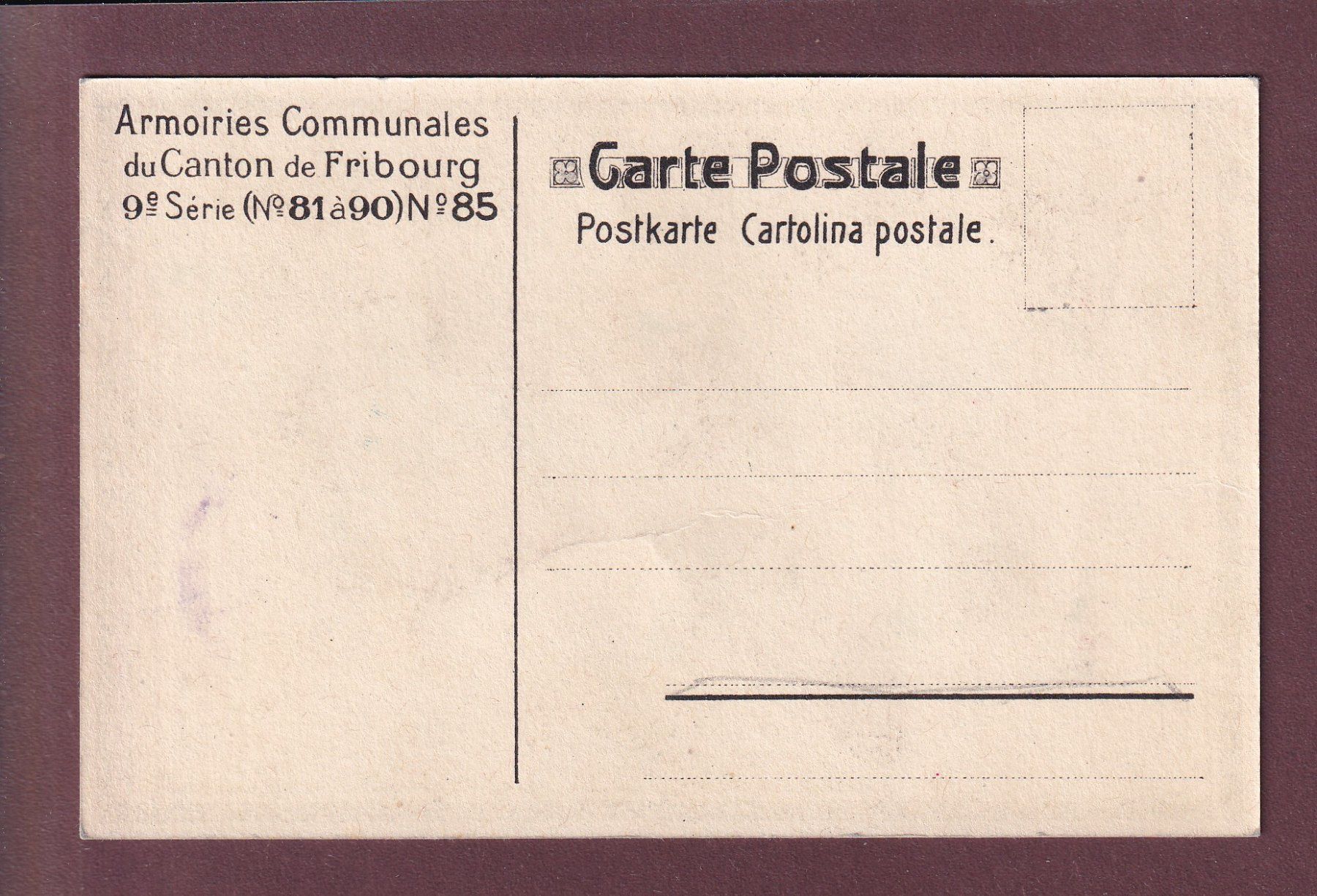 Ansichtskarten: VILLARS-SUR-GLÂNE - Blason – Gebraucht aus Pully von nicecards 1