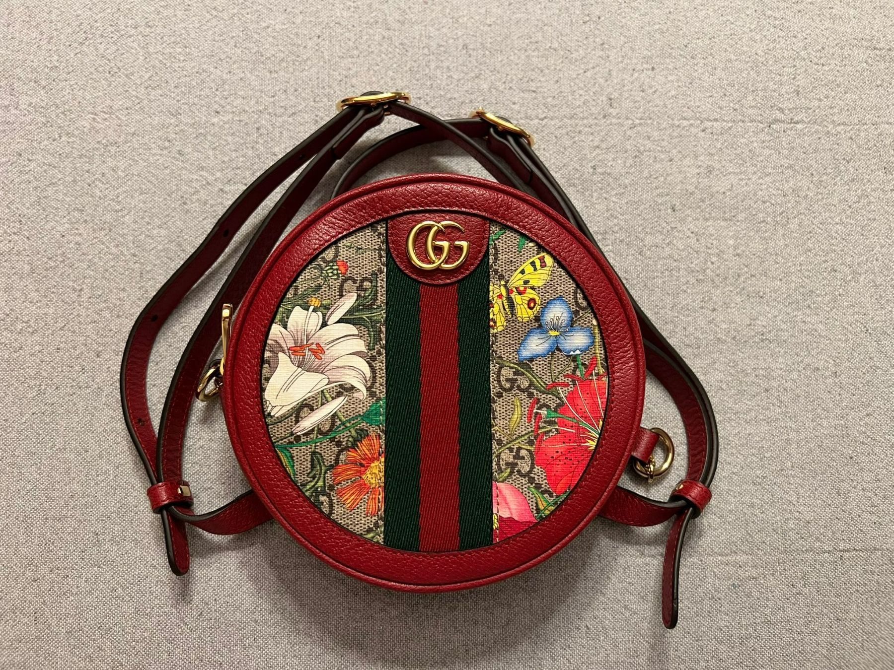 Gucci Borse da donna: Gucci Supreme Flora Ophidia Round Backpack - Original – Usato da Hinwil venduto da kika.bsvc