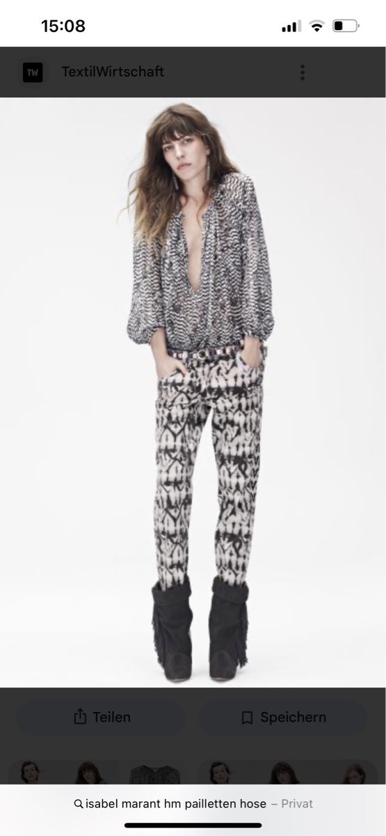 Isabel Marant Pantaloni: Isabel Marant for H&M Bikerhose 34 – Usato da Zürich venduto da panka01