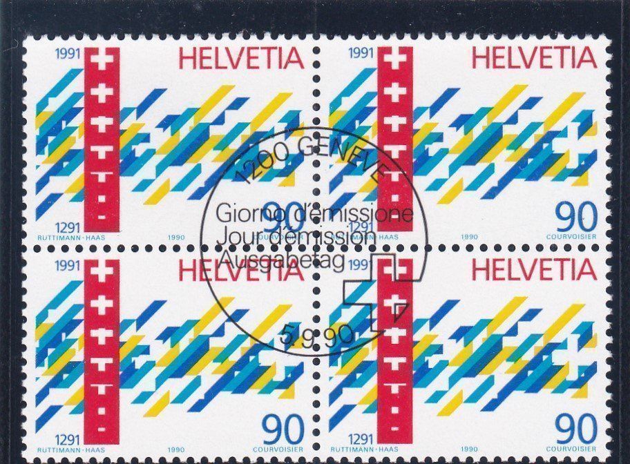 Tutti i francobolli: ET 4er Block Werbemarken 1990 – Nuovo (secondo la descrizione) da Schliern b. Köniz venduto da joni20 1