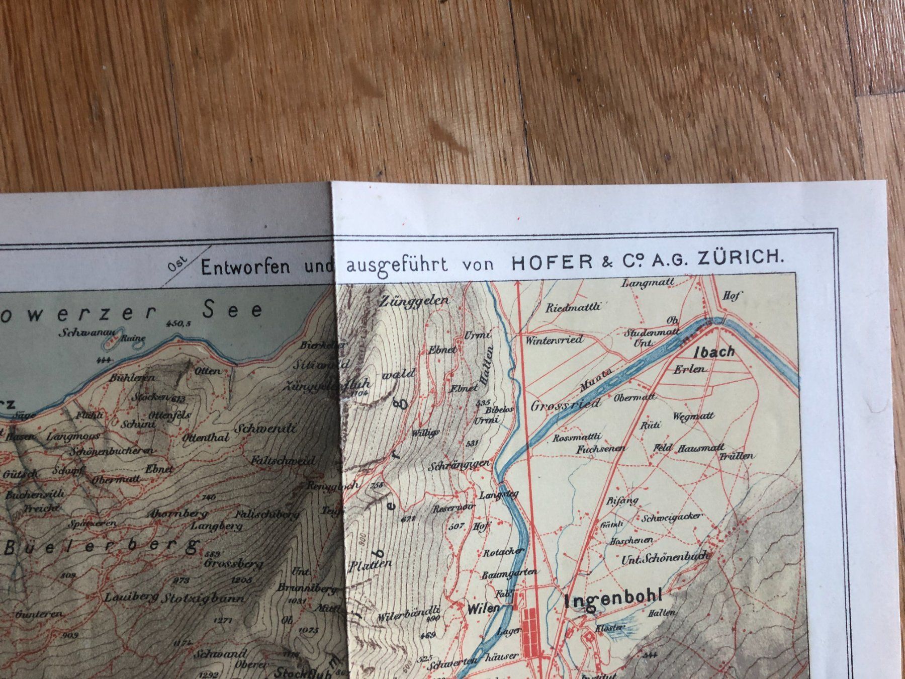 Landkarten & Atlanten: Hofer's Exkursionskarte: Rigi 1930 – Gebraucht aus Zürich von allp 5