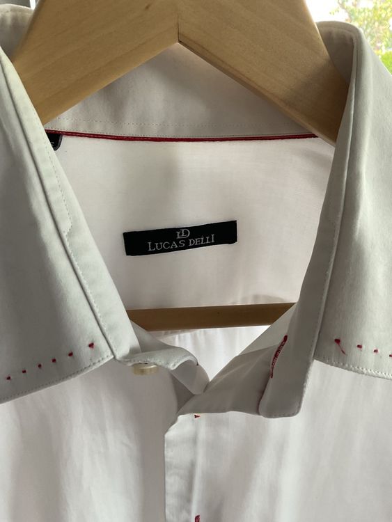 Chemises: Chemise blanche Lucas Delli, taille L 41/42- État impeccable – D'occasion à Cressier FR par M-I-M 3