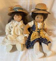 2 Puppen aus Stoff mit schönen Kleidchen