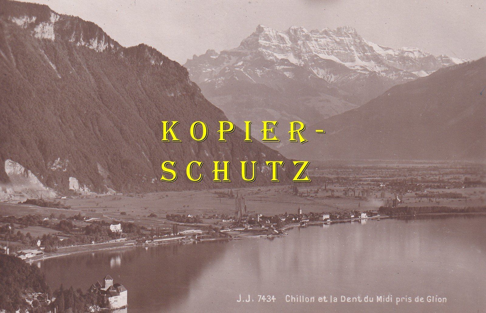 Cartoline postali: Chillon et la Dent du Midi pris de Glion /bc – Usato da Hombrechtikon venduto da Rudolf07