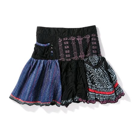 DESIGUAL Style Minirock Patchwork Boho Gr. XS/S ⭐