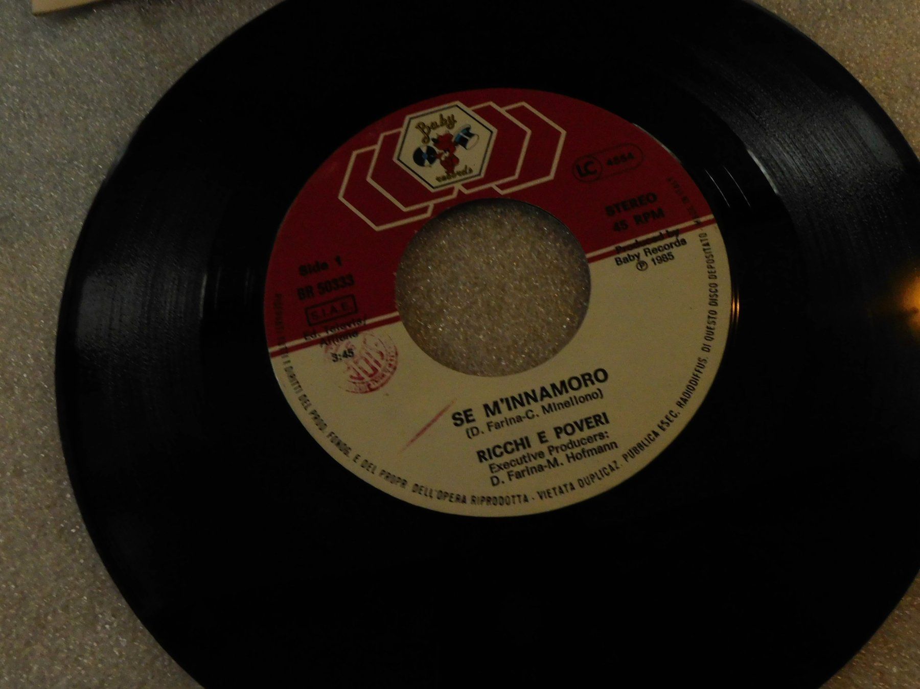 Schallplatten: Single 1985 Ricchi e Poveri Single  Single 1979 Alan Sorrent – Gebraucht aus Sursee von 76 2