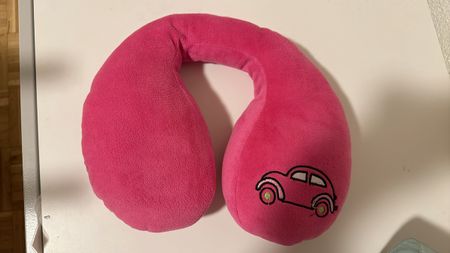 Coussin de voyage rose
